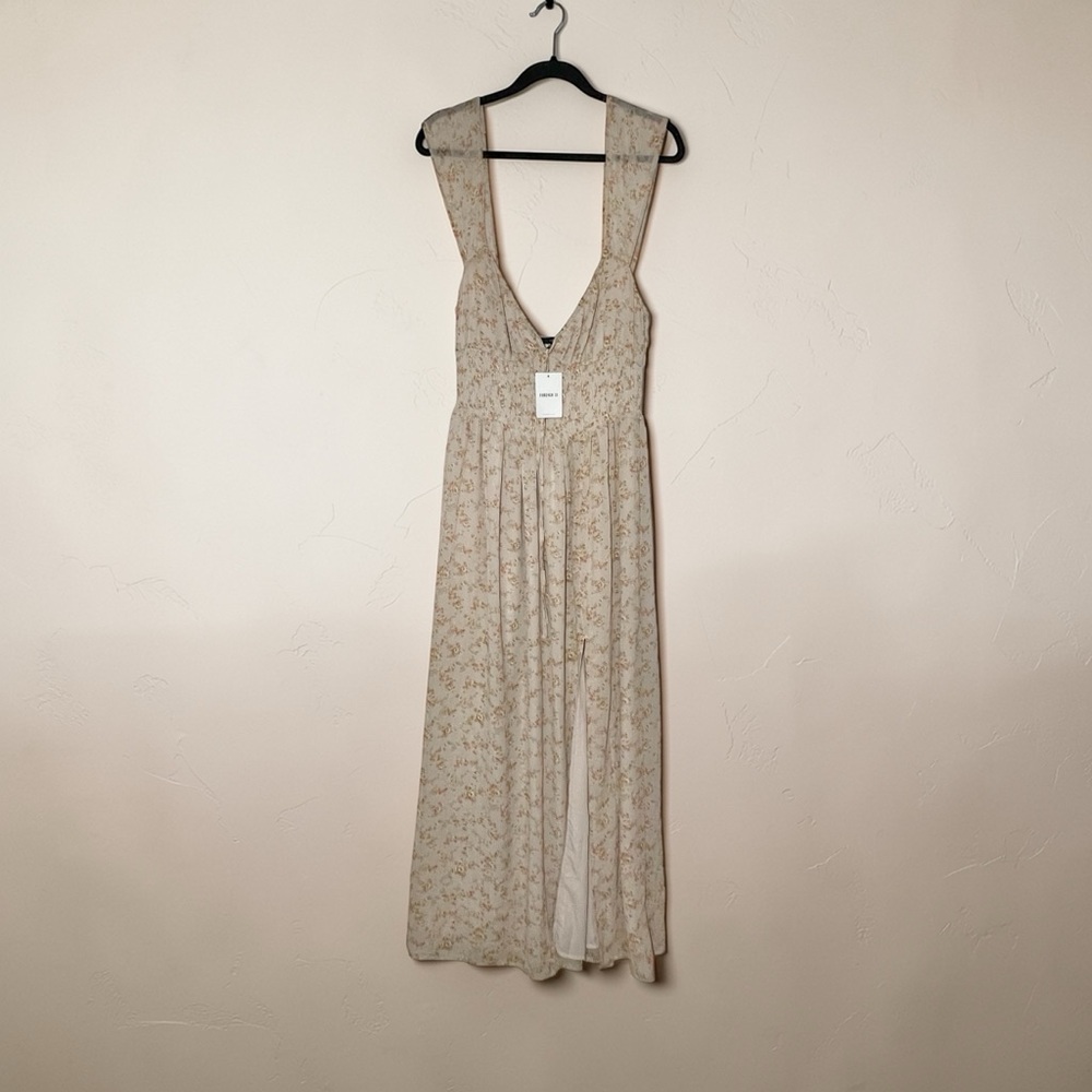 Forever 21 Sleeveless Maxi Dress Floral Spring Dress Medium New